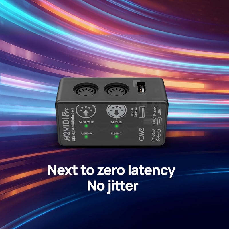 C M E H2MIDI Pro – Advanced USB Host MIDI Interface with Router, Filter, Mapper, Future-Proof 32-Bit Processor, Dual Power Mode – Minimal Size, Maximum Features for Guitarists & Producer - Image 4